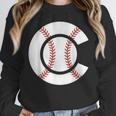 Baseball Sport Player Graphic Monogram Initial Letter C Unisex Sweatshirt Baseball Sport Player Graphic Monogram Initial Letter C Unisex Sweatshirt