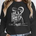 Baseball Valentine Love Built One Swing At A Time Tee Unisex Sweatshirt
