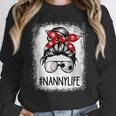 Bleached Nanny Life Soccer Messy Bun Baseball Game Day Unisex Sweatshirt Bleached Nanny Life Soccer Messy Bun Baseball Game Day Unisex Sweatshirt