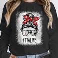 Bleached Tia Life Soccer Messy Bun Baseball Game Day Unisex Sweatshirt Bleached Tia Life Soccer Messy Bun Baseball Game Day Unisex Sweatshirt