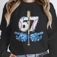 Blue Camo Baseball 67 Six Seven Camo Ice Cream Drip Boy Teen Unisex Sweatshirt