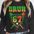 Bruh 67 Baseball Christmas Gingerbread Drip Number 67 Player Unisex Sweatshirt