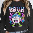 Bruh Baseball Drip Boys Youth Ice Cream Dripping Baseball Unisex Sweatshirt
