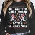 Christmas Baseball Bats Catcher Mitts Holiday Tee Unisex Sweatshirt Christmas Baseball Bats Catcher Mitts Holiday Tee Unisex Sweatshirt