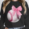 Cute Coquette Baseball Pink Bow Player & Fan Girls Unisex Sweatshirt