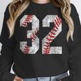 Distressed Baseball Number 32 Jersey Uniform Player Fan Unisex Sweatshirt Distressed Baseball Number 32 Jersey Uniform Player Fan Unisex Sweatshirt