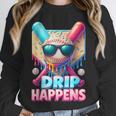 Drip Happens Baseball Ice Cream Bat And Ball With Sunglasses Unisex Sweatshirt Drip Happens Baseball Ice Cream Bat And Ball With Sunglasses Unisex Sweatshirt