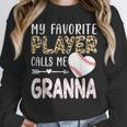 My Favorite Player Calls Me Granna Baseball Leopard Unisex Sweatshirt My Favorite Player Calls Me Granna Baseball Leopard Unisex Sweatshirt
