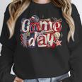 Game Day Baseball Leopard Coquette Bow Mama Mom Sister Unisex Sweatshirt