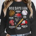 God Says I Am Baseball Player Catcher Pitcher Boys Men Unisex Sweatshirt God Says I Am Baseball Player Catcher Pitcher Boys Men Unisex Sweatshirt