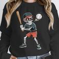 Halloween Skeleton Playing Baseball 67 Six Seven Meme Unisex Sweatshirt