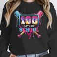 Happy 100 Days Of School Baseball Drip Theme Party 100th Day Unisex Sweatshirt