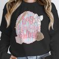 Hey Batter Batter Swing Baseball Game Day Coquette Bow Girly Unisex Sweatshirt