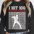 I Hit 100 Days Of School Baseball 100 Day Of School Unisex Sweatshirt