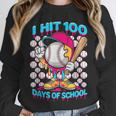 I Hit 100 Days Of School Baseball Ice Cream Drip Unisex Sweatshirt I Hit 100 Days Of School Baseball Ice Cream Drip Unisex Sweatshirt