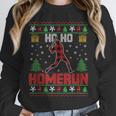 Ho Ho Homerun Xmas Sports Player Baseball Ugly Christmas Unisex Sweatshirt Ho Ho Homerun Xmas Sports Player Baseball Ugly Christmas Unisex Sweatshirt