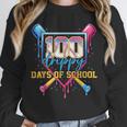 HUGvyn 100 Drippy Days Of School Baseball Ice Cream 100 Days Unisex Sweatshirt