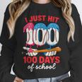 HUGvyn I Just Hit 100 Days Of School Baseball Ice Cream Boys Unisex Sweatshirt