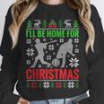 I'Ll Be Home For Christmas Baseball Xmas Unisex Sweatshirt