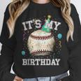 Its My Birthday Vintage Baseball Celebration For Men Kids Unisex Sweatshirt