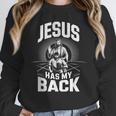 Jesus Has My Back Baseball Faith Motivation Tee Christian Unisex Sweatshirt Jesus Has My Back Baseball Faith Motivation Tee Christian Unisex Sweatshirt