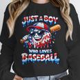 Just A Boy Who Loves Baseball Patriotic Drip For Youth Boys Unisex Sweatshirt Just A Boy Who Loves Baseball Patriotic Drip For Youth Boys Unisex Sweatshirt