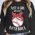 Just A Girl Who Loves Baseball Cute Retro Baseball Lover Unisex Sweatshirt