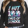 Kids 100 Days Of School 100th Day Baseball Ice Cream Drip Unisex Sweatshirt