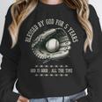 Kids Blessed By God For 5 Years Old Baseball 5th Birthday Unisex Sweatshirt