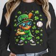 Leprechaun Playing Baseball Happy St Patricks Day Men Boys Unisex Sweatshirt