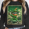 Leprechaun Playing Baseball Japanese Art St Patricks Day Unisex Sweatshirt Leprechaun Playing Baseball Japanese Art St Patricks Day Unisex Sweatshirt