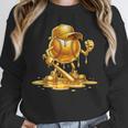 Melting Baseball Mascot Slugger Bat Cap Cartoon Unisex Sweatshirt