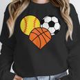 Mom Sports Heart Soccer Basketball Baseball Softball Unisex Sweatshirt Mom Sports Heart Soccer Basketball Baseball Softball Unisex Sweatshirt