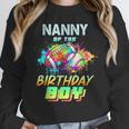 Nanny Of The Birthday Boy Baseball Football Colorful Unisex Sweatshirt