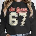 Number 67 Meme Six Seven Baseball Style Kids Boy Teen Unisex Sweatshirt Number 67 Meme Six Seven Baseball Style Kids Boy Teen Unisex Sweatshirt