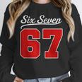Number 67 Numbered Six Seven Baseball Jersey Style Team 67 Unisex Sweatshirt Number 67 Numbered Six Seven Baseball Jersey Style Team 67 Unisex Sweatshirt