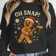Oh Snap Gingerbreadman Christmas Baseball Unisex Sweatshirt