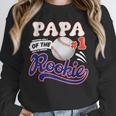 Papa Rookie Of Year 1st Birthday Baseball Theme Matching Unisex Sweatshirt