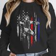 Patriotic Baseball Catcher American Flag Sports Tee Unisex Sweatshirt