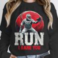 Run I Dare You Baseball Ball Player Catcher Coach Tee Unisex Sweatshirt Run I Dare You Baseball Ball Player Catcher Coach Tee Unisex Sweatshirt