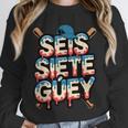 SEIS Siete Guey Baseball Drip Mexico Spanish 67 Slang Boys Unisex Sweatshirt SEIS Siete Guey Baseball Drip Mexico Spanish 67 Slang Boys Unisex Sweatshirt