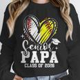 Senior Papa Class Of 2026 Baseball Softball Graduation Heart Unisex Sweatshirt