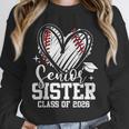 Senior Sister Class Of 2026 Baseball Graduation Heart Unisex Sweatshirt