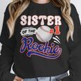 Sister Rookie Of Year 1st Birthday Baseball Theme Matching Unisex Sweatshirt