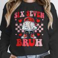 Six Seven 67 Bruh 6 7 Meme Baseball Ice Cream Drip Valentine Unisex Sweatshirt