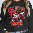Six Seven Bruh Baseball Cool Valentine’s Day Teens Boys Unisex Sweatshirt