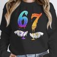 Six Seven Ice Cream Drip Cool Meme 67 Number Baseball Unisex Sweatshirt