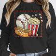 Smiling Baseball Popcorn And Hot-Dog Cartoon Apparel Unisex Sweatshirt Smiling Baseball Popcorn And Hot-Dog Cartoon Apparel Unisex Sweatshirt