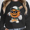 Spooky Jack O Lantern Baseball Halloween Costumes Boys Unisex Sweatshirt