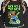 Spooky Zombie Respect The Drip Baseball Halloween Unisex Sweatshirt